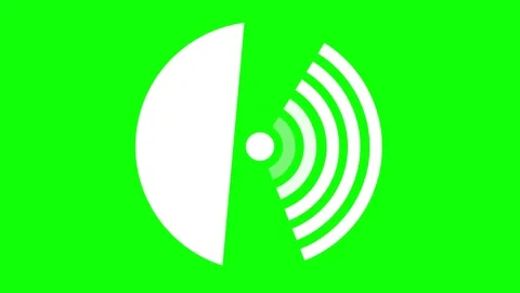 Radar satellite dish icon with . Simple animated illustration on green scre.. Video stock 305627807