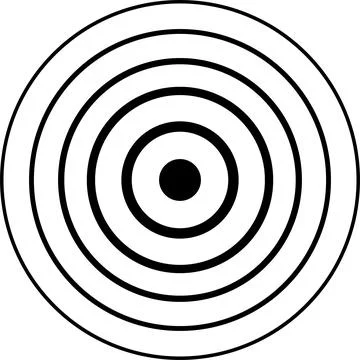 Radar Scan Sonar Pulse Circular Waves Pain icon set Stock Illustration