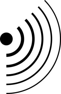 Radar Scan Sonar Pulse Circular Waves Pain icon set Stockillustratie