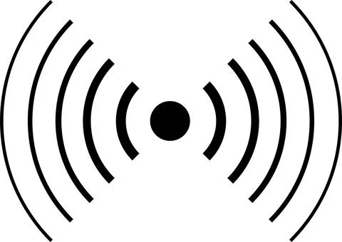 Radar Scan Sonar Pulse Circular Waves Pain icon set Stock Illustration