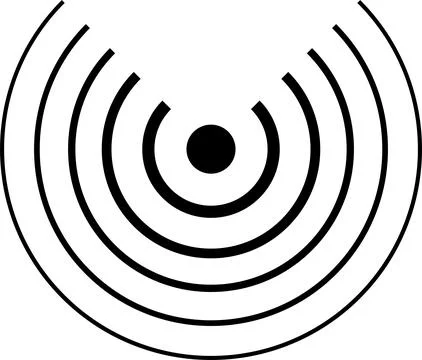 Radar Scan Sonar Pulse Circular Waves Pain icon set Stock Illustration