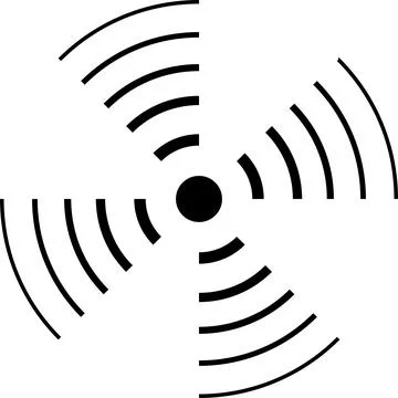 Radar Scan Sonar Pulse Circular Waves Pain icon set Stock Illustration