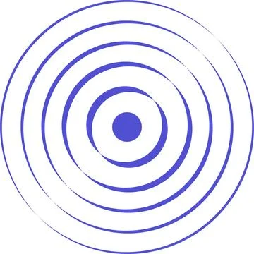 Radar Scan Sonar Pulse Circular Waves Pain icon set Stock Illustration