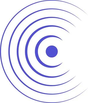 Radar Scan Sonar Pulse Circular Waves Pain icon set Stockillustratie