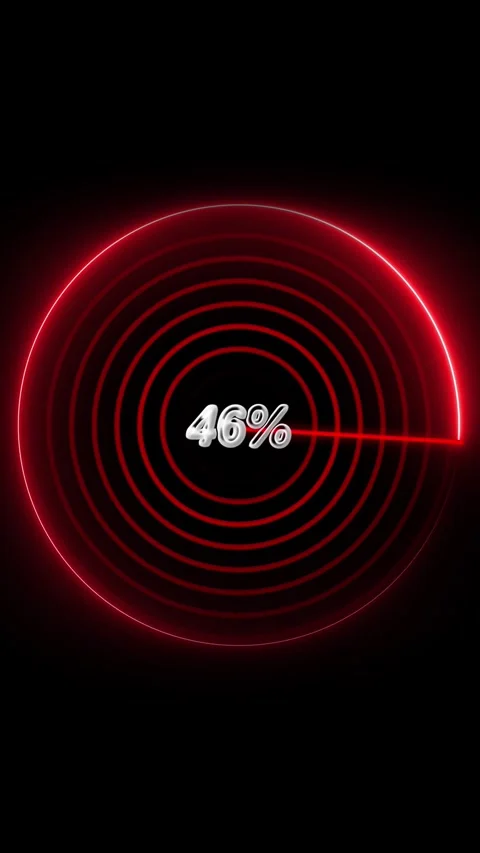 Radar scan vertical video with sweep line and percentage display on dark ba.. Stock Footage 344859961