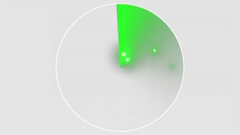 Radar scanner, detecting multiple bogeys objects in range. Stock Footage 143319953