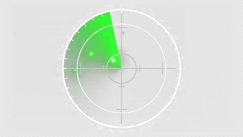 Radar scanner, detecting multiple bogeys objects in range. Stock Footage 146130033