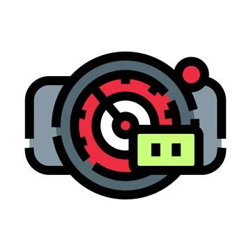 Radar scanner searching for navigation and tracking data イラスト素材