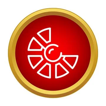 Radar scanning signal data technology red icon Stockillustratie