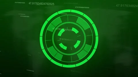 Radar scope animation with green data. Radar scope digital tracking and mon.. Video stock 337022668