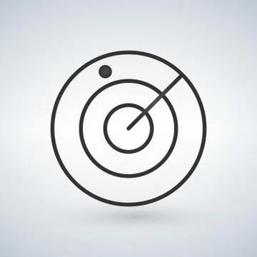Radar, screen, airport icon. Vector isolated illustration. Stock-Illustration