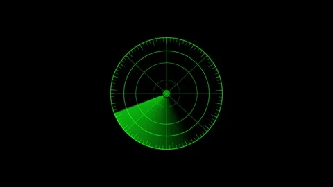 Radar screen animation on black backgrou... | Stock Video | Pond5