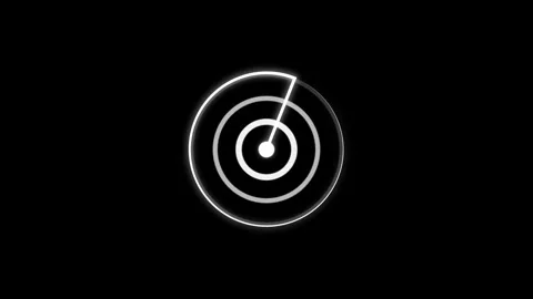Radar screen animation, Blue color moving radar HUD Stock Footage 304190117