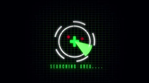 Radar screen animation digital hud interface search target acquisition neon.. Stock Footage 321444555