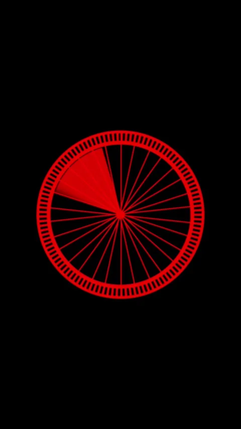 Radar screen animation featuring glowing red circular interface with scanni.. Vídeo Stock 329918758
