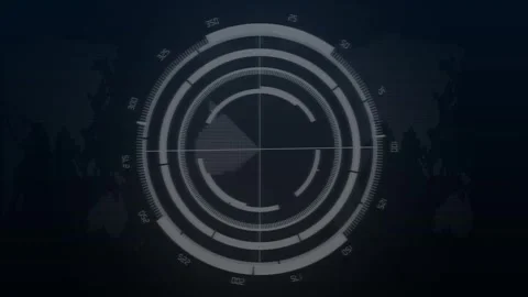 Radar screen animation with world map overlay. Radar screen futuristic trac.. Stock Footage 337022739