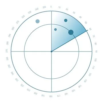 Radar screen background. Vector sonar Stock Illustration