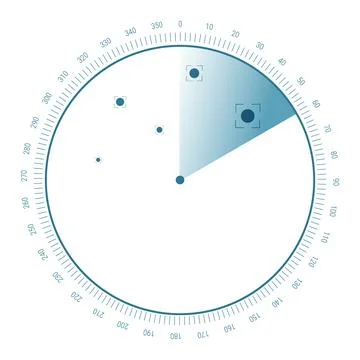 Radar screen background. Vector sonar Stock Illustration