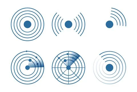 Radar screen background. Vector sonar Stock Illustration