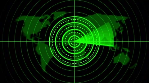 Radar screen digital interface. Futuristic radar screen interface. Stock-Footage 332998883