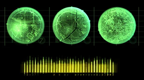 Radar Screen Display Stock Footage 38336517