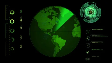 Radar Screen Display Stock Footage 38564985