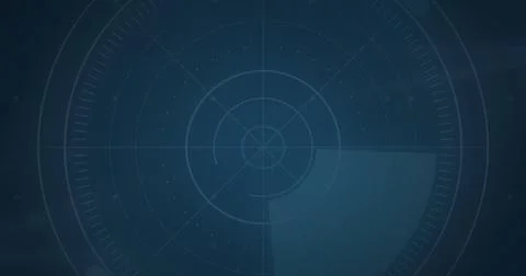 Radar screen displaying scanning motion with circular grid and digital interface Photos