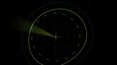 Radar screen with green light beam. Stock Footage 340041041