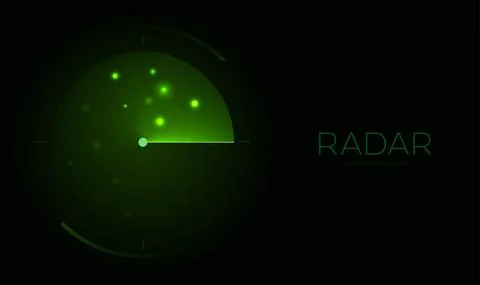 Radar Screen. Hud display. Stock Illustration