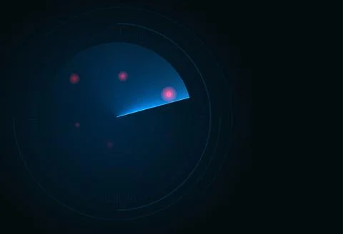 Radar Screen. Hud display. Stock Illustration