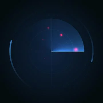 Radar Screen. Hud display. Stock Illustration