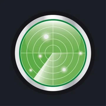 Radar screen. HUD interface element. Stock Illustration