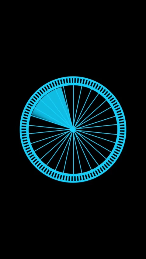 Radar screen interface with circular scanning motion on black background pr.. Vídeo Stock 329918781