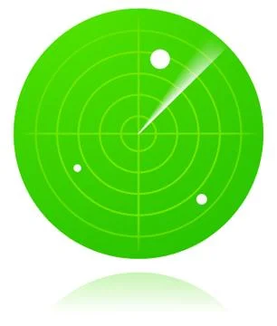 Radar screen isolated Illustrazione stock