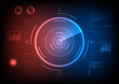 Radar screen mornitor Stock Illustration