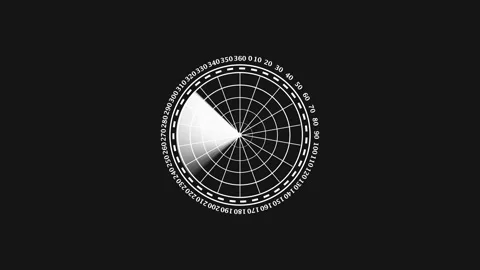 Radar screen scanning motion graphic for detection and tracking system futu.. 库存影片 331365901