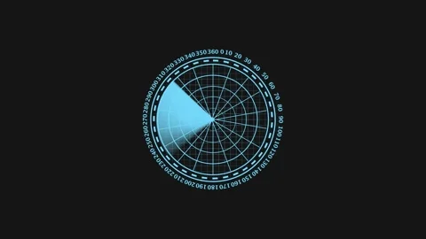 Radar screen scanning motion graphic for detection and tracking system futu.. 库存影片 331365905