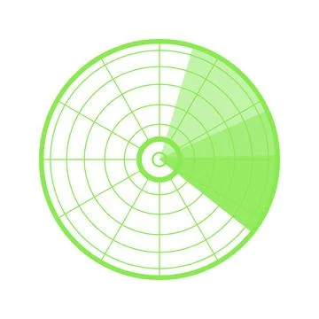 Radar screen scanning tracking target location data Stock Illustration
