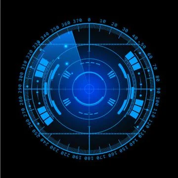 Radar screen. Vector illustration for your design. Technology background Stock Illustration