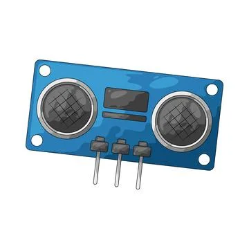 Radar sensor illustration Illustrazione stock