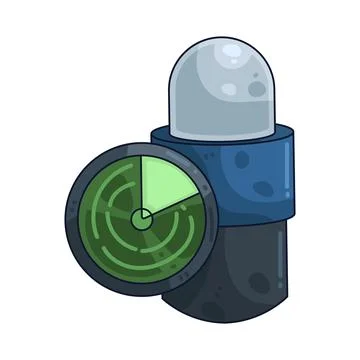 Radar sensor illustration Illustrazione stock