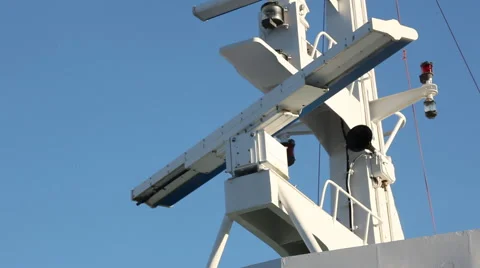 Radar on the ship Stock Footage 42894797