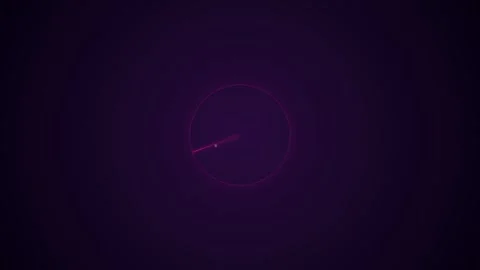 Radar signal scanning dark background with glowing purple 스톡 동영상 345693171
