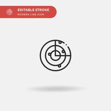 Radar Simple vector icon. Illustration symbol design template for web mobile  Stock Illustration