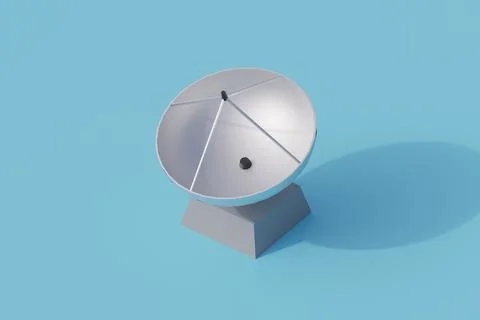 Radar single isolated object. 3d render illustration イラスト素材