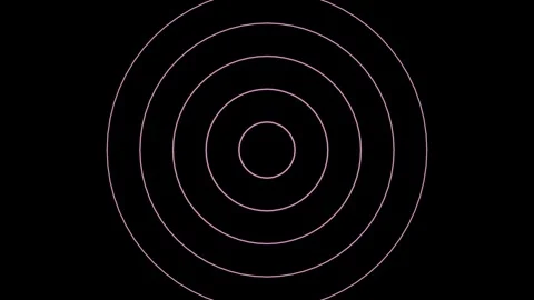 Radar Sonar Concentric Circle Motion Graphics Loop Stock Footage 336625826
