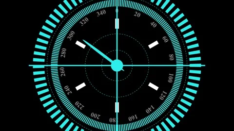 Radar sonar Heads Up Display airplane, ship, travel HUD screen navigation a.. Vidéo 337659037