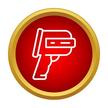 Radar speed gun icon detecting velocity measurement Stock Illustration