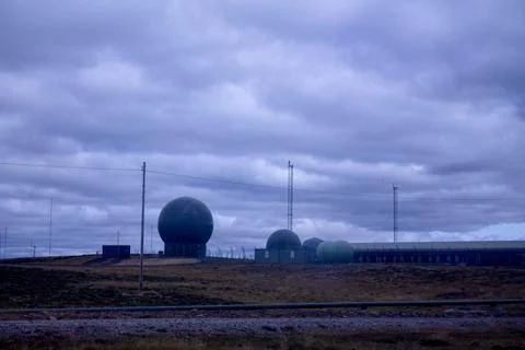 A radar station Stock-Fotos