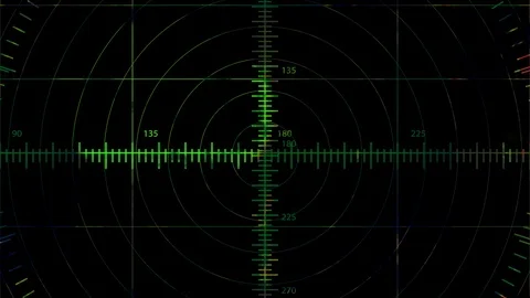 Radar Sweep Coordinates of Big Burning U... | Stock Video | Pond5